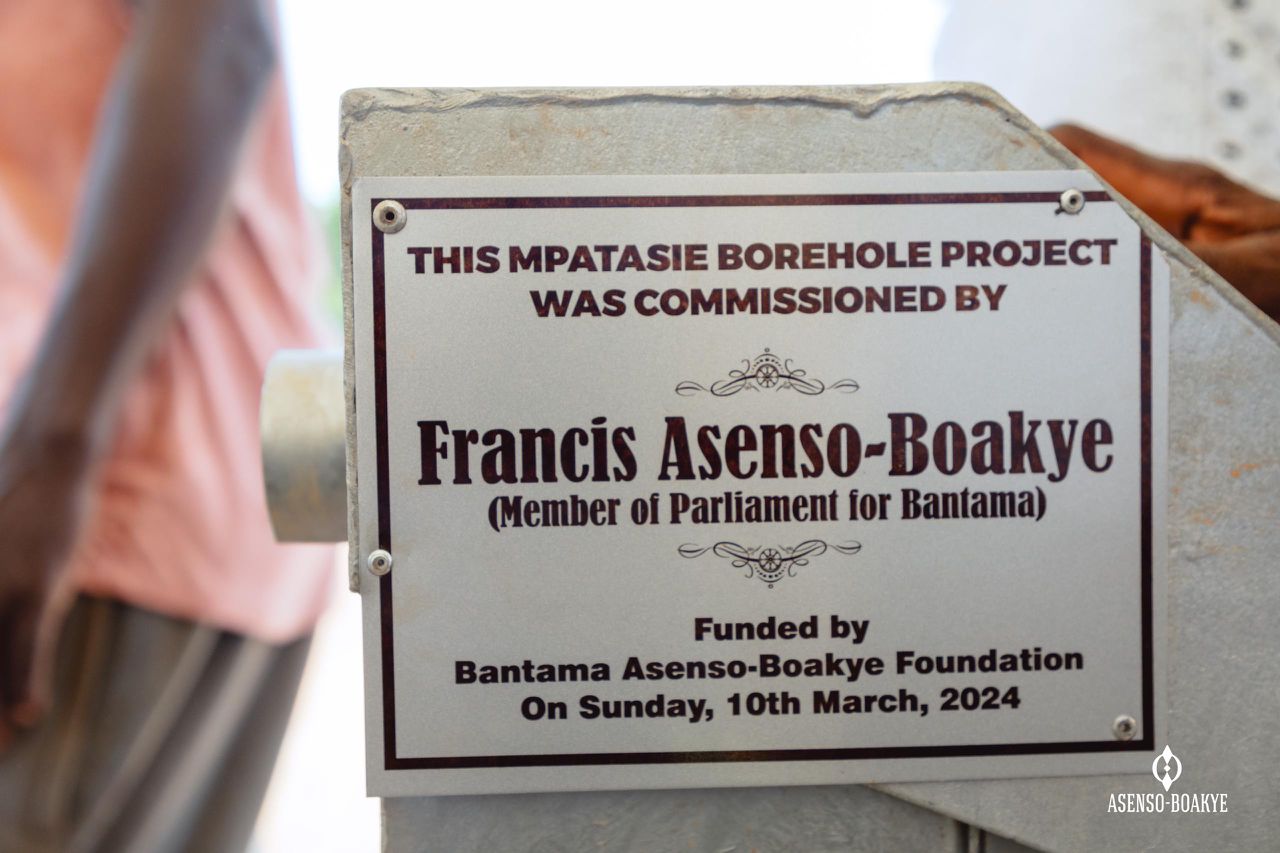 Bantama Asenso-Boakye Foundation Provides Borehole for Mpatasie Residents